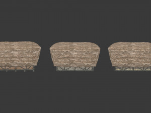 thatched house with a separate deck and variations 3D Модель