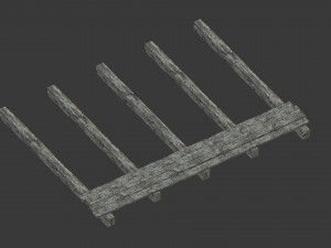 thatched house with a separate deck and variations 3D Модель