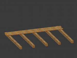 thatched house with a separate deck and variations 3D Модель