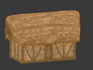 thatched house with a separate deck and variations 3D Модель