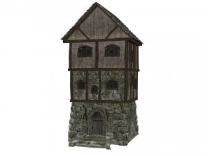 medieval high house 3D Model