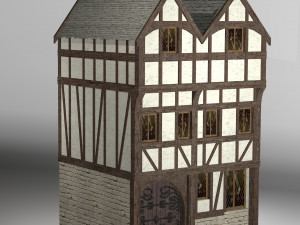 medieval high house2 Modello 3D