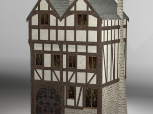 medieval high house2 Modello 3D