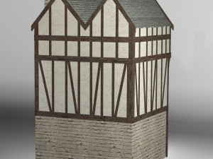 medieval high house2 Modello 3D