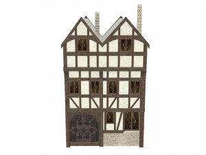 medieval high house2 Modello 3D