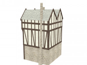 medieval high house2 Modello 3D