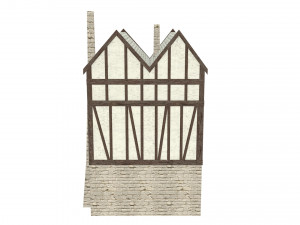 medieval high house2 Modello 3D