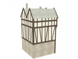 medieval high house2 Modello 3D