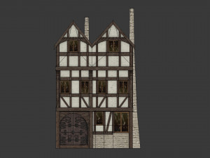 medieval high house2 Modello 3D