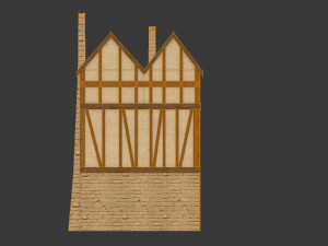 medieval high house2 Modello 3D