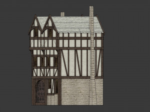 medieval high house2 Modello 3D