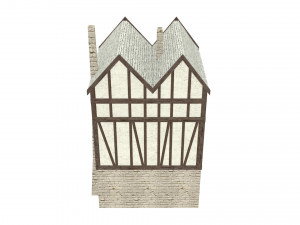 medieval high house2 Modello 3D