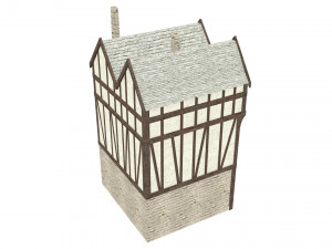 medieval high house2 Modello 3D