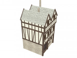 medieval high house2 Modello 3D