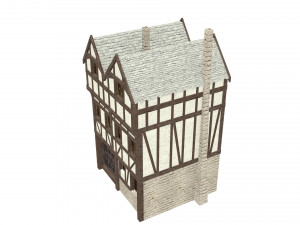 medieval high house2 Modello 3D