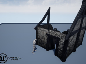burned thatched house Modèle 3D
