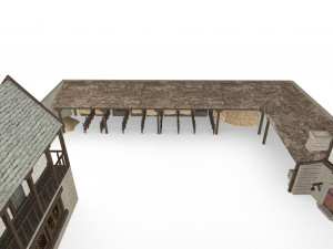 medieval inn the blue rabbit Modelo 3D