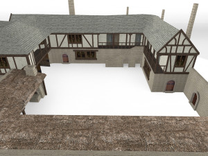 medieval inn the blue rabbit Modelo 3D