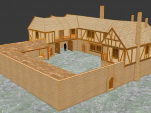 medieval inn the blue rabbit Modelo 3D