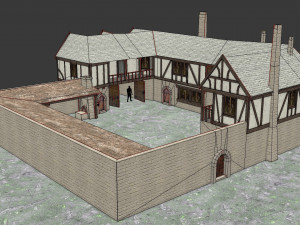 medieval inn the blue rabbit Modelo 3D