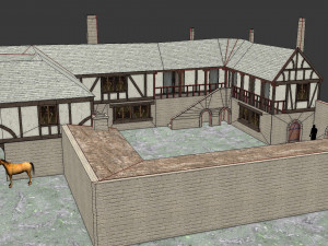 medieval inn the blue rabbit Modelo 3D
