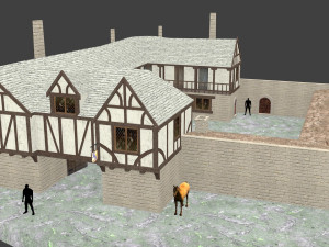 medieval inn the blue rabbit Modelo 3D