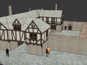 medieval inn the blue rabbit Modelo 3D