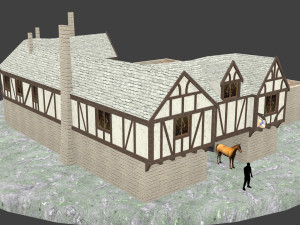 medieval inn the blue rabbit Modelo 3D