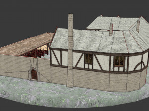 medieval inn the blue rabbit Modelo 3D