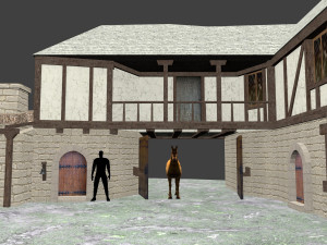medieval inn the blue rabbit Modelo 3D