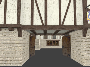 medieval inn the blue rabbit Modelo 3D