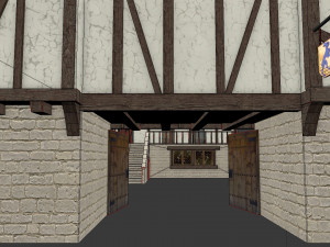 medieval inn the blue rabbit Modelo 3D
