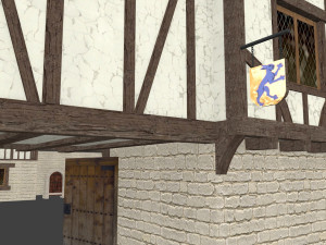 medieval inn the blue rabbit Modelo 3D