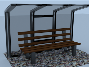 bus stop 3D Model