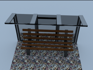 bus stop Model 3D