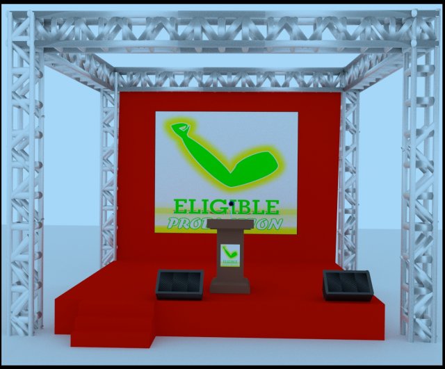 outdoor stage Modello 3D .c4d .max .obj .3ds .fbx .stl .blend 