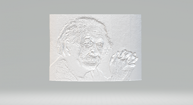 albert einstein lithophane 3D Print Model .c4d .max .obj .3ds .fbx .stl .blend 
