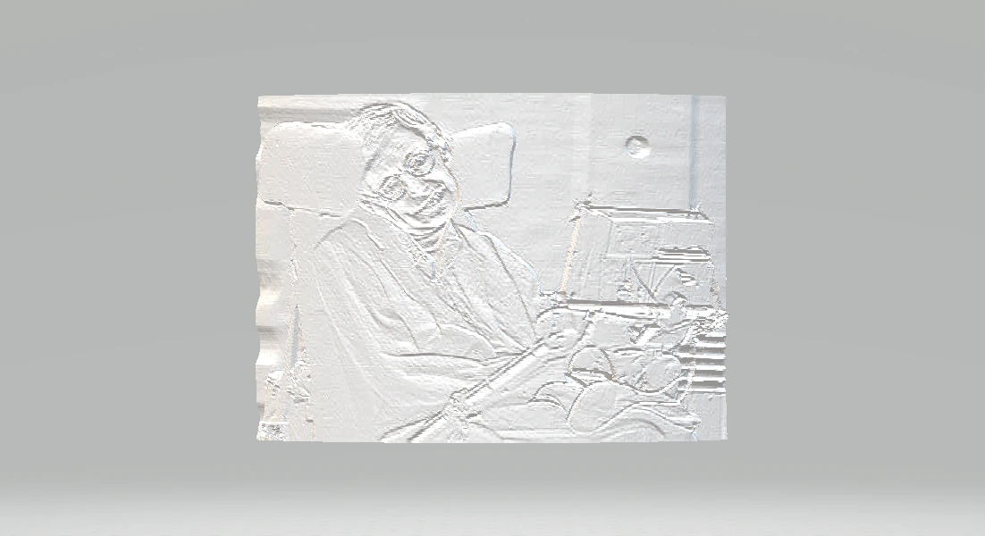 stephen hawking lithophane 3D Print Model .c4d .max .obj .3ds .fbx .stl .blend