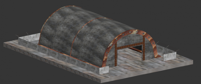 hangar 3D 모델 .c4d .max .obj .3ds .fbx .stl .blend 
