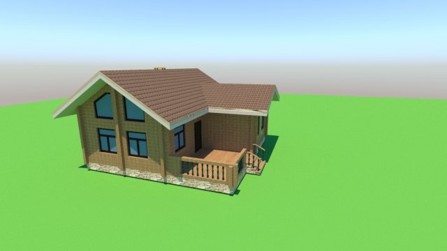 cottage 3Dモデル .c4d .max .obj .3ds .fbx .stl .blend 