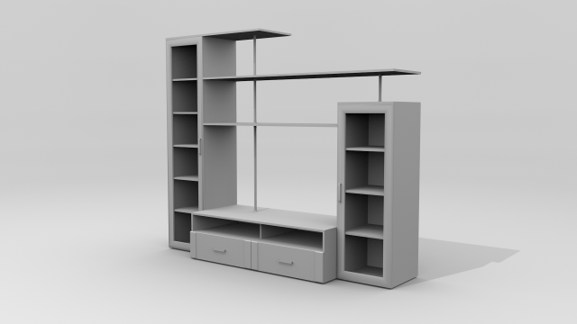 cupboard 3D Model .c4d .max .obj .3ds .fbx .stl .blend 