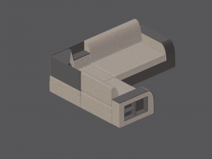 corner sofa 3D 모델