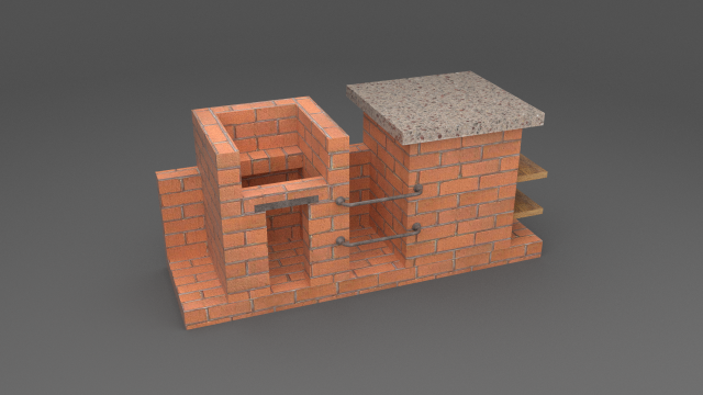 grill 3D Модель .c4d .max .obj .3ds .fbx .stl .blend 