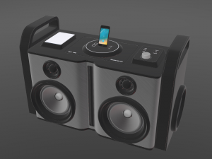 boom box 3D मॉडल
