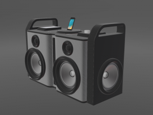 boom box 3D मॉडल