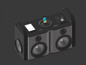 boom box 3D मॉडल