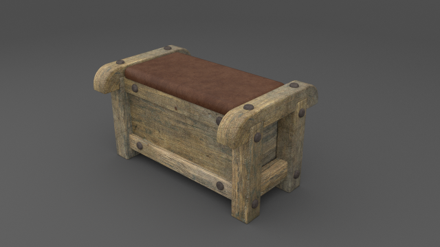 bench Model 3D .c4d .max .obj .3ds .fbx .stl .blend 