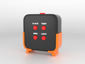 digital clock h-100 Model 3D