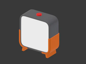 digital clock h-100 3D Model