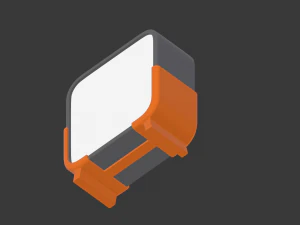 digital clock h-100 3D Model